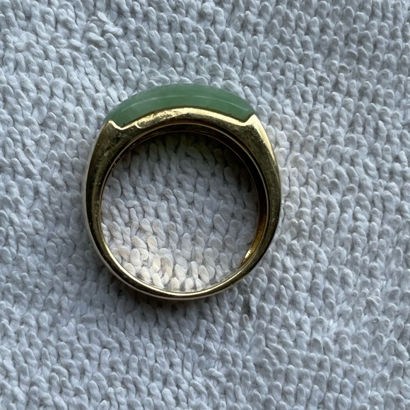 Jade gold 14k women’s ring or unisex - Picture 2 of 10